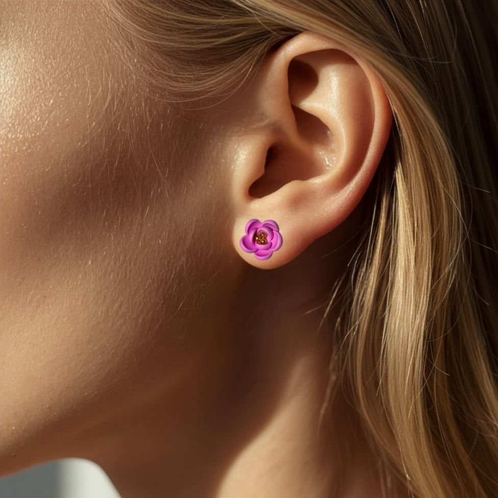 Pink glower studs