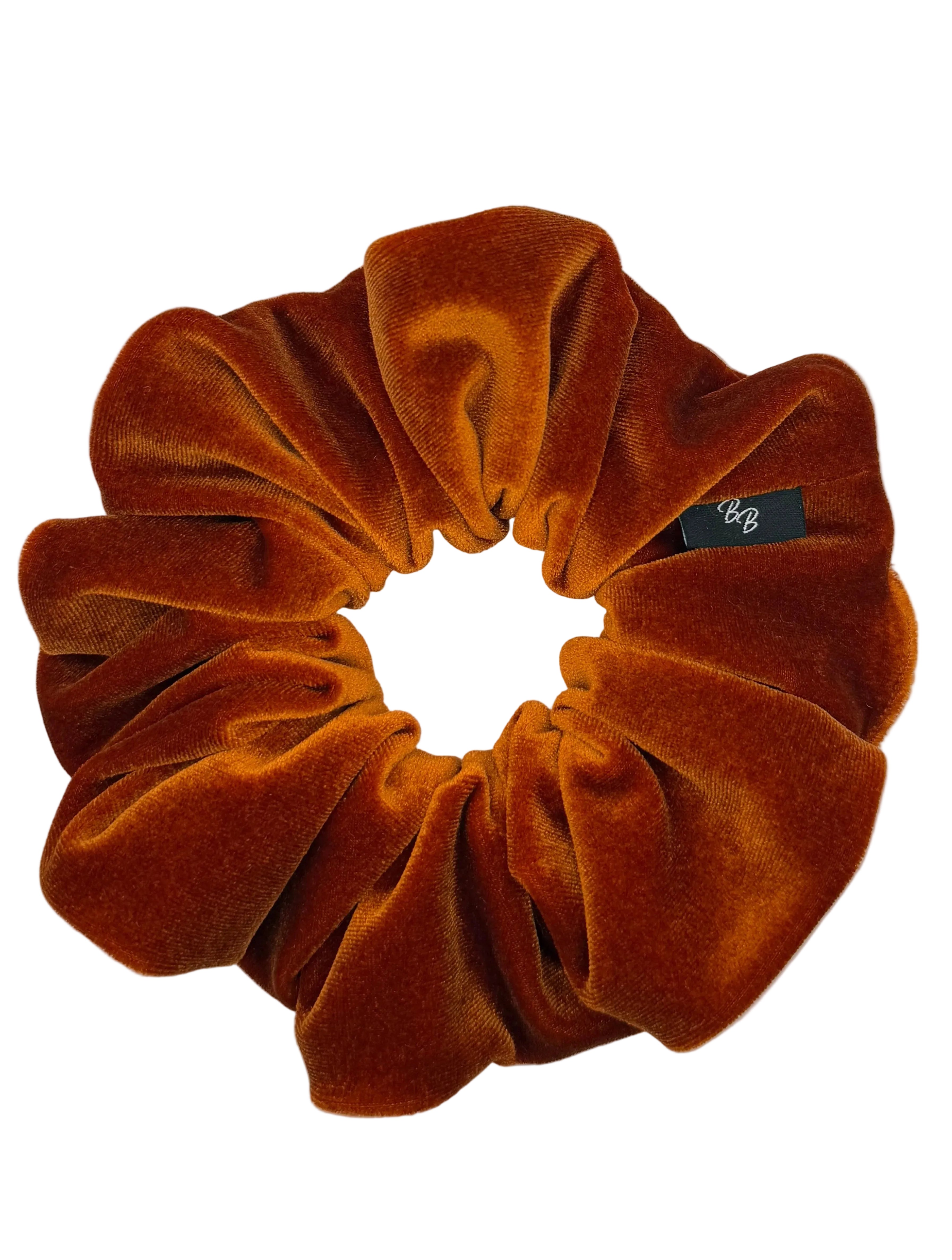 Jaffa rusty velvet scrunchie